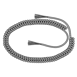 438450 # Спиральный провод, AT 1 – 5 × 0,25 мм2 для SKS (стандарт – без держателя)